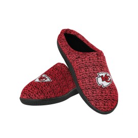 Nfl Kansas City Chiefs Mens Poly Knit Cup Sole Slipper, Team Color, X-Large (13-14)