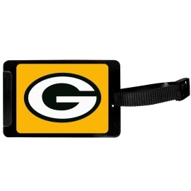 Siskiyou Sports Unisex NFL Green Bay Packers Luggage Tag, Black, 3.25