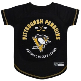 NHL Pittsburgh Penguins Tee Shirt for Dogs & Cats, X-Small. - are You A Hockey Fan? Let Your Pet Be an NHL Fan Too!