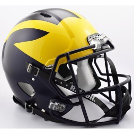 Ncaa Michigan Wolverines Helmet Authentic Full Size Speed Style 2016 Painted Design Team Color One Size