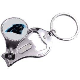 Aminco Nfl Carolina Panthers Multi-Function Keychain Includes: Nail Clipper Nail File And Bottle Opener Team Color (Nfl-Kt-861-29)