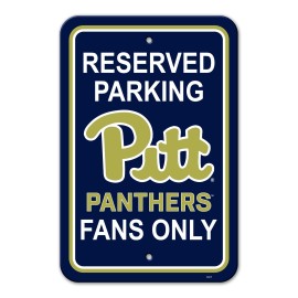 Fremont Die NCAA Pittsburgh Panthers Sign12x18 Plastic Reserved Park, Team Colors, One Size