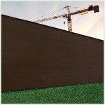 Colourtree Customized Size Fence Screen Privacy Screen Brown 8 X 32 - Commercial Grade 170 Gsm - Heavy Duty - 3 Years Warranty - Cable Zip Ties Included