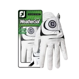 FootJoy Women's WeatherSof Golf Glove, White Medium/Large, Worn on Left Hand