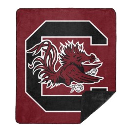 Northwest Ncaa South Carolina Fighting Gamecocks Unisex-Adult Silver Knit Throw Blanket 60 X 72 Denali