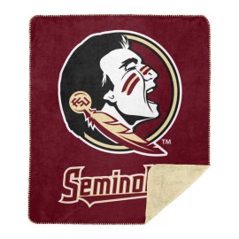 Northwest Ncaa Florida State Seminoles Unisex-Adult Silver Knit Throw Blanket 60 X 72 Denali