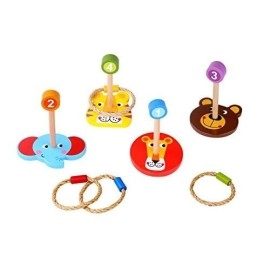 Toddle Toy Ring Toss - Ideal Wooden Ring Toss Game 