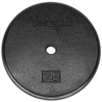 Yes4All Standard 1-Inch Cast Iron Weight Plates - 25Lbs Single