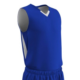 CHAMPRO Pivot Polyester Reversible Basketball Jersey, Adult Small, Royal, White