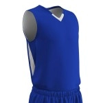 CHAMPRO Pivot Polyester Reversible Basketball Jersey, Adult Large, Royal, White