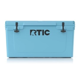 Rtic Hard Cooler 65 Qt, Blue, Ice Chest With Heavy Duty Rubber Latches, 3 Inch Insulated Walls Keeping Ice Cold For Days, Great For The Beach, Boat, Fishing, Barbecue Or Camping