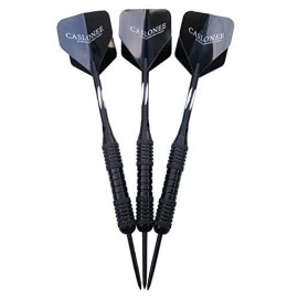 Caslonee Professional Exquisite 22 Grams Steel Tip Darts Set With Hard Case, Aluminum Shafts And Black Coated Metal Barrels And Pet Flights