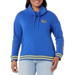 Ultra Game NBA Golden State Warriors Womens Quarter Zip Fleece Pullover Sweatshirt with Zipper, Team Color, Small