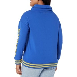 Ultra Game NBA Golden State Warriors Womens Quarter Zip Fleece Pullover Sweatshirt with Zipper, Team Color, Small