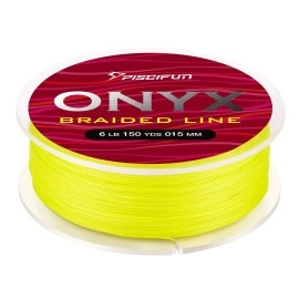 Piscifun Onyx Braided Fishing Line Advanced Superline Braid Lines 150Yd 15Lb Yellow