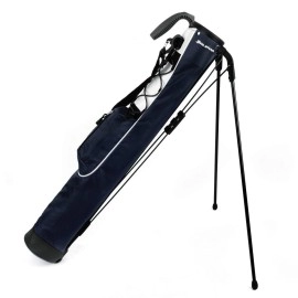 Orlimar Pitch 'N Putt Golf Lightweight Stand Carry Bag, Midnight Blue Par 3 Small Executive Golf Club Bag For A Few Clubs Range Men & Women With 2 Way Divider Top 1 Pocket Shoulder Strap Carry Handle