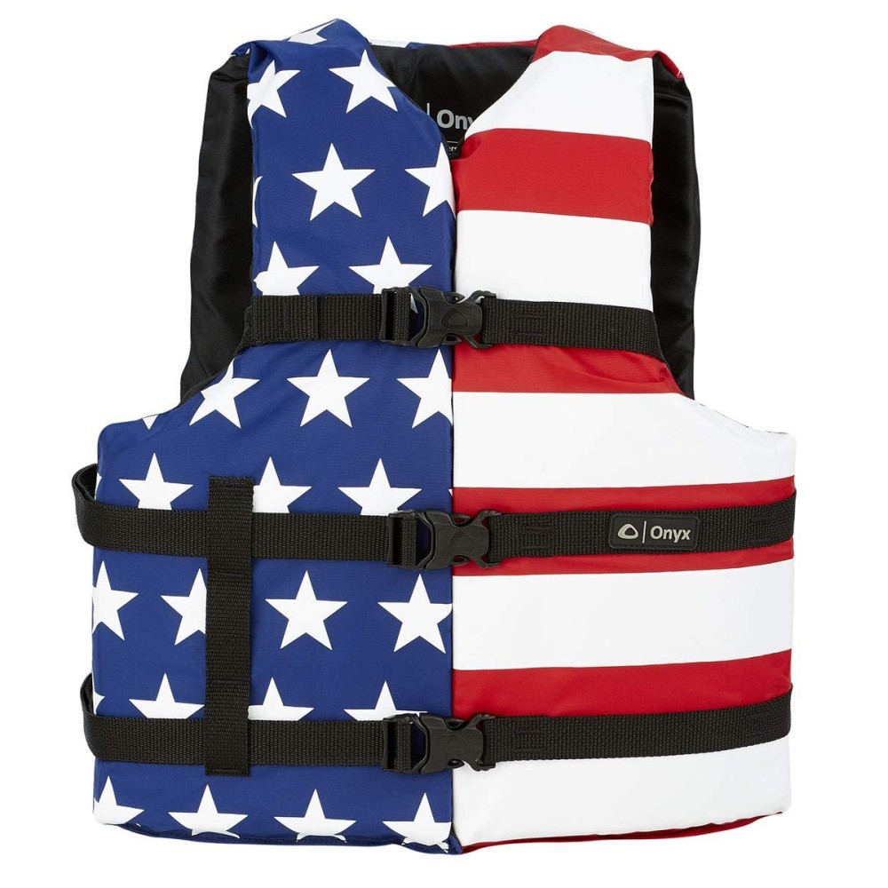 Onyx General Purpose Boating Life Jacket Oversize, Stars & Stripes