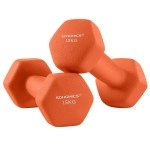 Songmics Set Of 2 Dumbbells Weights Vinyl Coating Gym And Home Workouts Waterproof And Non-Slip With Matte Finish 2 X 15 Kg Syl63Og