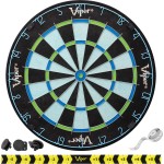 Viper Chroma Tournament Bristle Steel Tip Dartboard Set with Staple-Free Bullseye, Triangular Spider Wire for Reduced Bounce Outs, High-Grade Self-Healing Premium Sisal