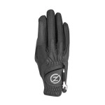 Zero Friction Womens Compression Fit Golf Glove, Right Hand, Black, One Size