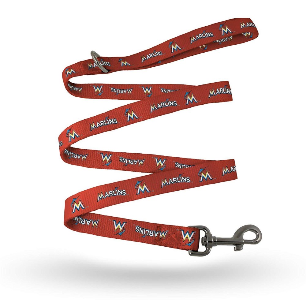 Rico Industries MLB Miami Marlins Pet LeashPet Leash Size S/M, Team Colors, Size S/M