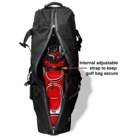 CaddyDaddy Golf CDYCON2GP Constrictor Grey with North Pole Golf Bag Travel Cover, Black/Grey