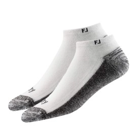 FootJoy mens 2-Pack Socks, White, Fits Shoe Size 7-12 US