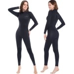 Dark Lightning Full Body Wetsuit Women, 3/2Mm Wet Suit Womens Diving Surfing Snorkeling Kayaking Water Sports (Women - Black-3/2Mm, Size 6)