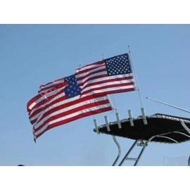 Cool Water Products The Original Rod Holder Boat Flag Pole - No Flag (4 Foot)