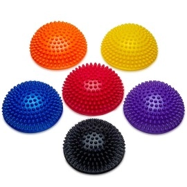 Balance Pods - 6 Piece Set - Hedgehog Style Domed Stability Pods for Children and Adults
