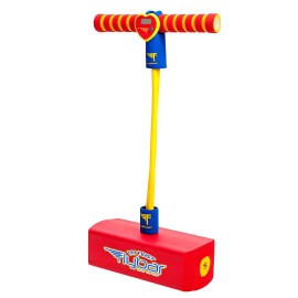 Flybar My First Foam Pogo Jumper For Kids Fun And Safe Pogo Stick For Toddlers, Durable Foam And Bungee Jumper For Ages 3 And Up, Supports Up To 250Lbs (Red Led)