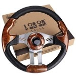 10L0L Golf Cart Steering Wheel, Universal Design Fit Yamaha Ezgo Rxv & Txt, Club Car Ds, Club Car Precedent Tempo Most Golf Ca (Style3 Wood)