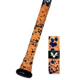 Vulcan Sporting Goods 0.50mm Bat Grip/Orange Splatter, (V050-ORGSPLT)