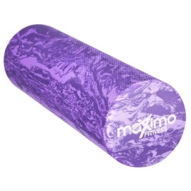 Maximo Fitness Foam Roller - 18 X 6 High Density Exercise Roller For Trigger Point Self Massage, Muscle And Back Roller For Fitness, Physical Therapy, Yoga And Pilates, Gym Equipment, Purplewhite