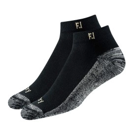 FootJoy mens 2-pack Socks, Black, Shoe Size 7-12 US
