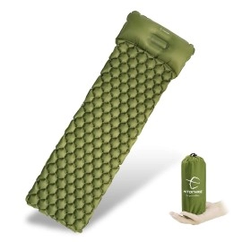 Hitorhike Backpack Sleeping Pad Lightweight Camping Sleeping Bag Pad Ultralight & Compact & Inflatable Air Mattress Pad-Insulated Air Mat for Camp,Backpacking,Hiking,Scouts,Travel(Green)