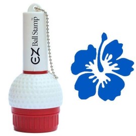 Promarking Ezballstamp Golf Ball Stamp Marker (Blue Hibiscus)