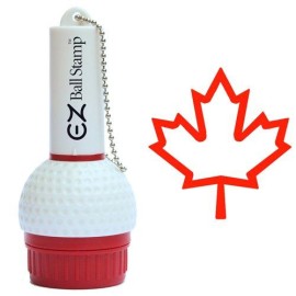 Promarking Ezballstamp Golf Ball Stamp Marker (Red Maple Leaf)