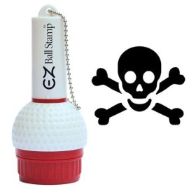 Promarking Ezballstamp Golf Ball Stamp Marker (Black Skull & Crossbones)