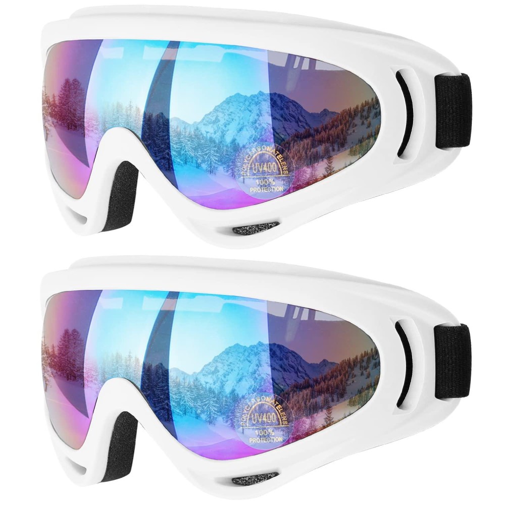 Cooloo Ski Goggles, Snow Snowboard Goggles For Men Women Kids - Uv Protection Foam Anti-Scratch Dustproof