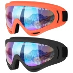 Cooloo Ski Goggles, Snow Snowboard Goggles For Men Women Kids - Uv Protection Foam Anti-Scratch Dustproof