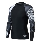 Huge Sports Wildling Series Uv Protection Quick Dry Compression Rash Guard (Bear,Xl)