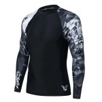 Huge Sports Wildling Series Uv Protection Quick Dry Compression Rash Guard (Lion,S)