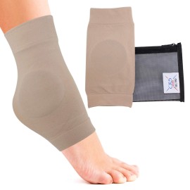 Crs Cross Ankle Malleolar Gel Sleeves - Padded Skate Sock With Ankle Bone Pads For Figure Skating, Hockey, Inline, Roller, Ski, Hiking Or Riding Boots. Ankle Protector Cushion. (One Size Fits Most)