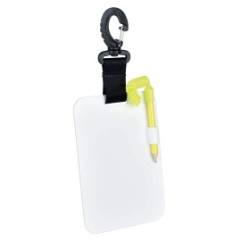 Seac Unisexs Compact Writing Slate With Pencil For Scuba Diving, High Visibility, White, Standard