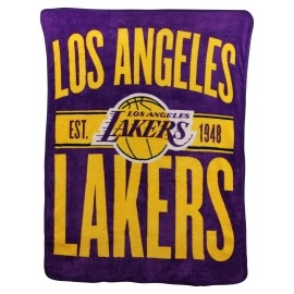 Northwest Nba Los Angeles Lakers Micro Raschel Throw One Size Multicolor