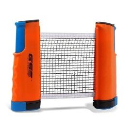 Adjustable Retractable Ping Pong Net Post Portable Table Tennis Net Clamps Replacement Ping Pong Net For Any Tables (Orange)