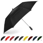 Eez-Y Golf Umbrella - 58 Inch Windproof Rain Umbrellas Wdouble Canopy - Compact, Portable Break Resistant For Travel -Auv Protection Black