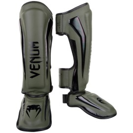 Venum Elite Standup Shin Guards-Khakiblack - Xl