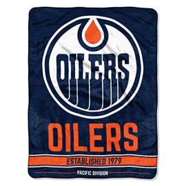 Northwest Nhl Edmonton Oilers Unisex-Adult Micro Raschel Throw Blanket 46 X 60 Break Away